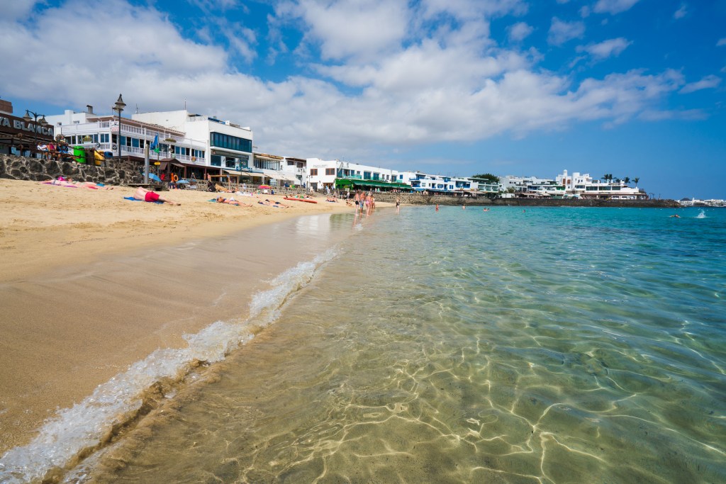 Beautiful beach in Playa Blanca