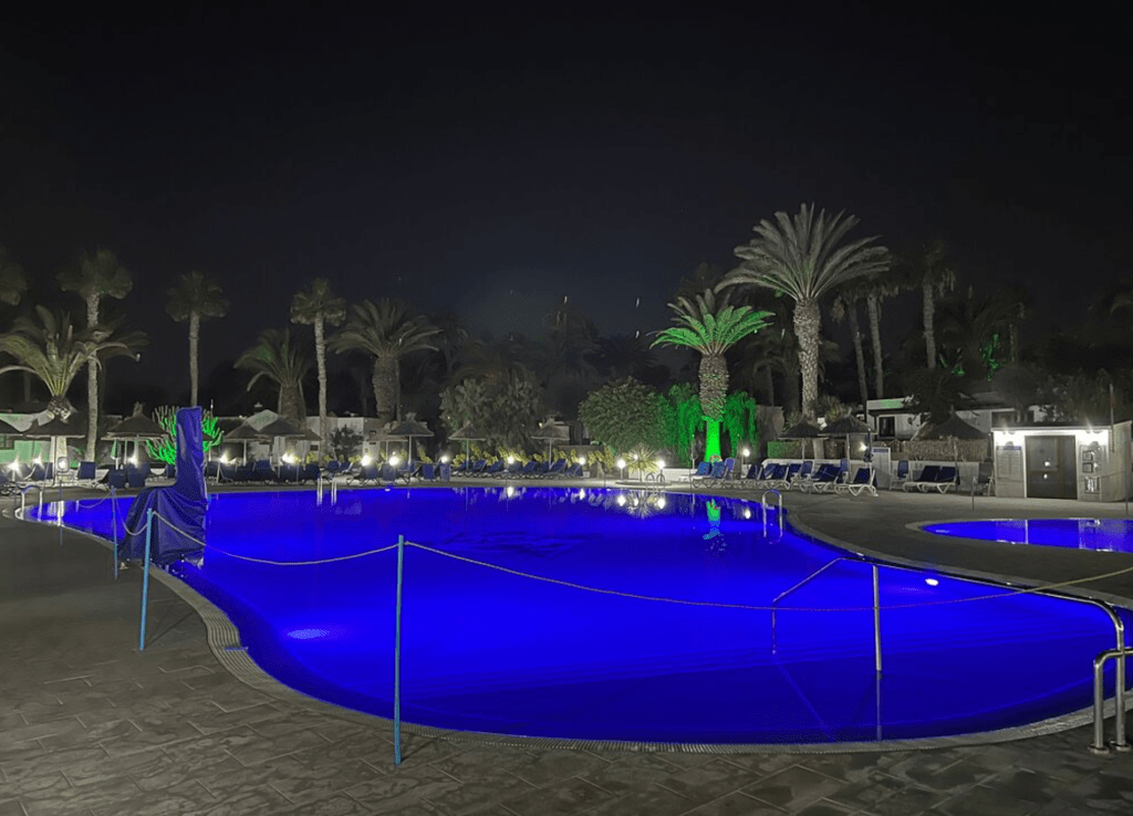 Pool at night